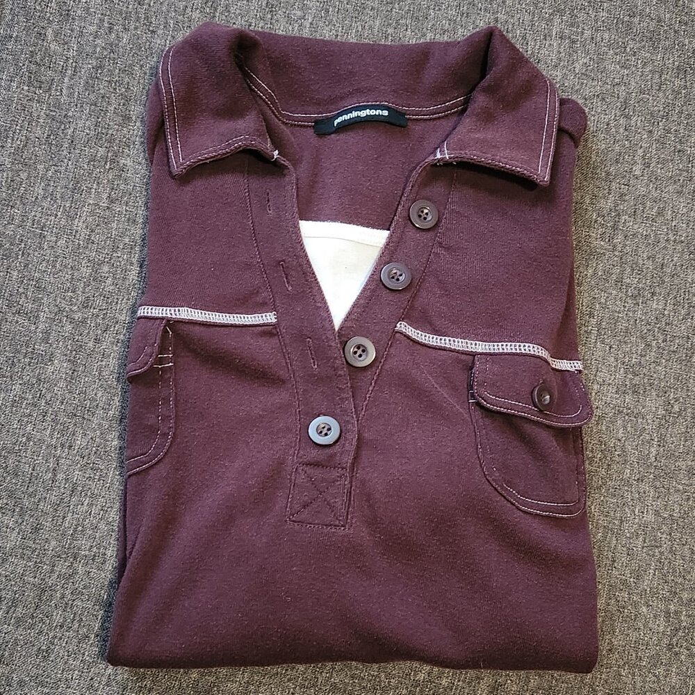 Burgundy golf shirt, Women's, Size X